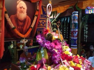 Twitter Update: Gurudeva kumbhas and 108 conches filled with rose...