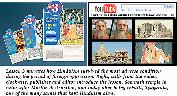 covers of history lessons 1, 2 and 3 with stills from video
