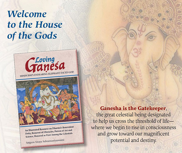 Loving Ganesha book being offered by Ganesha himself