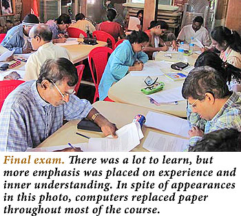 teacher trainees take their final exam