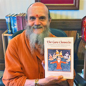 Bodhinatha holds the newly published Guru Chronicles
