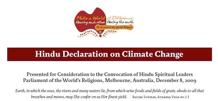 Hindu Climate Change Declaration