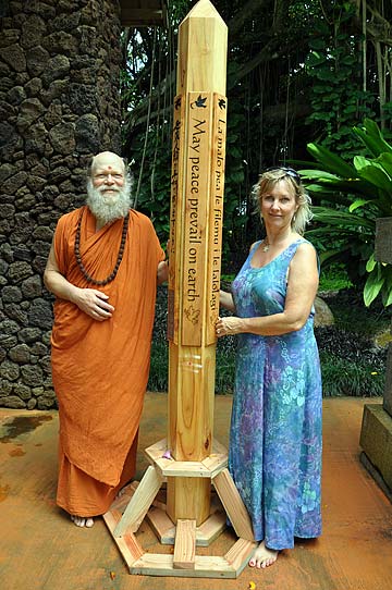 Peace Pole Goes to Hanapepe Garden of Peace