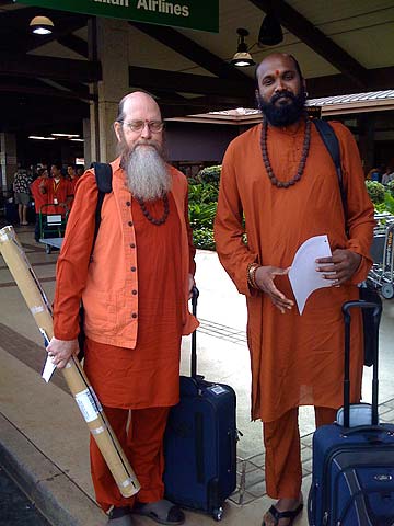 Two Swamis Go to India for Short Mission
