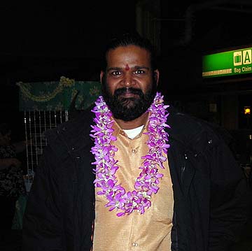 Kandasamy Gurukkal Arriving at the Airport