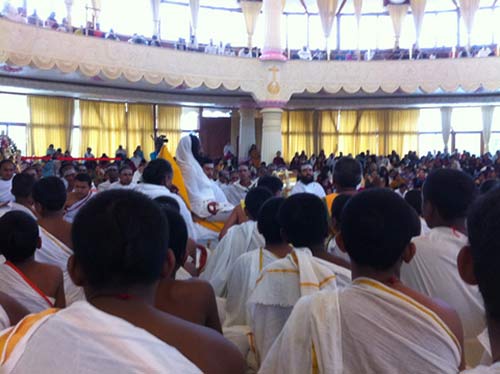 Swamis Visit Priest Training School in Bangalore