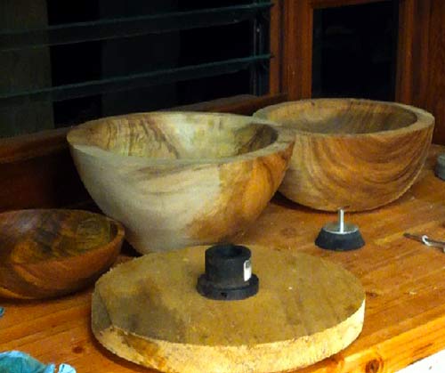Turning Wooden Bowls at the Monastery
