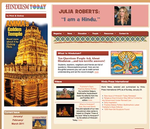 Hinduism Today Site Upgrade