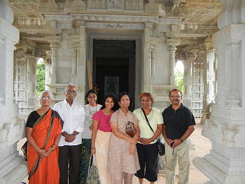 Kondapi Family Visit Iraivan and San Marga