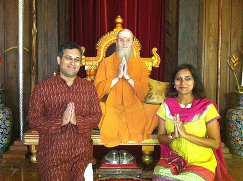 Mihir and Tanvi Meghani meet with Bodhinatha