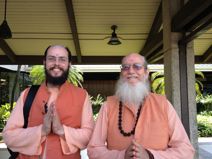 Shanmuganathaswami and Siddhanathaswami are off to California