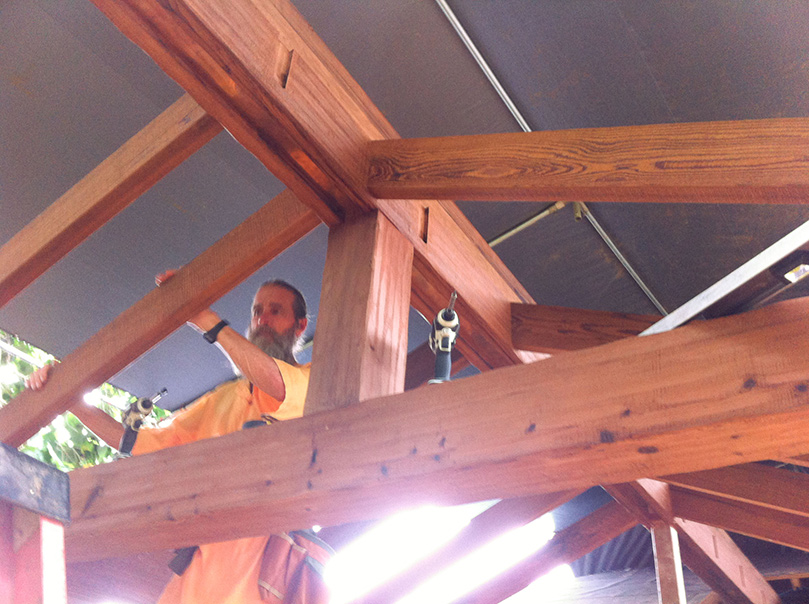 Entry Rafters Installed