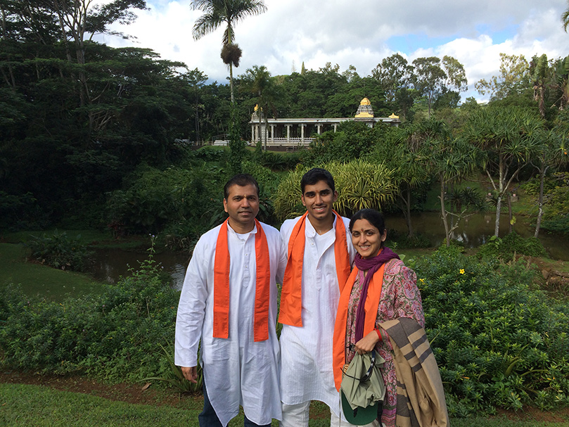 Family on pilgrimage