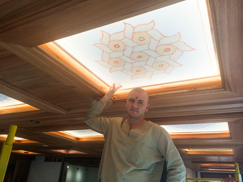 Installing the Ceiling Kolams