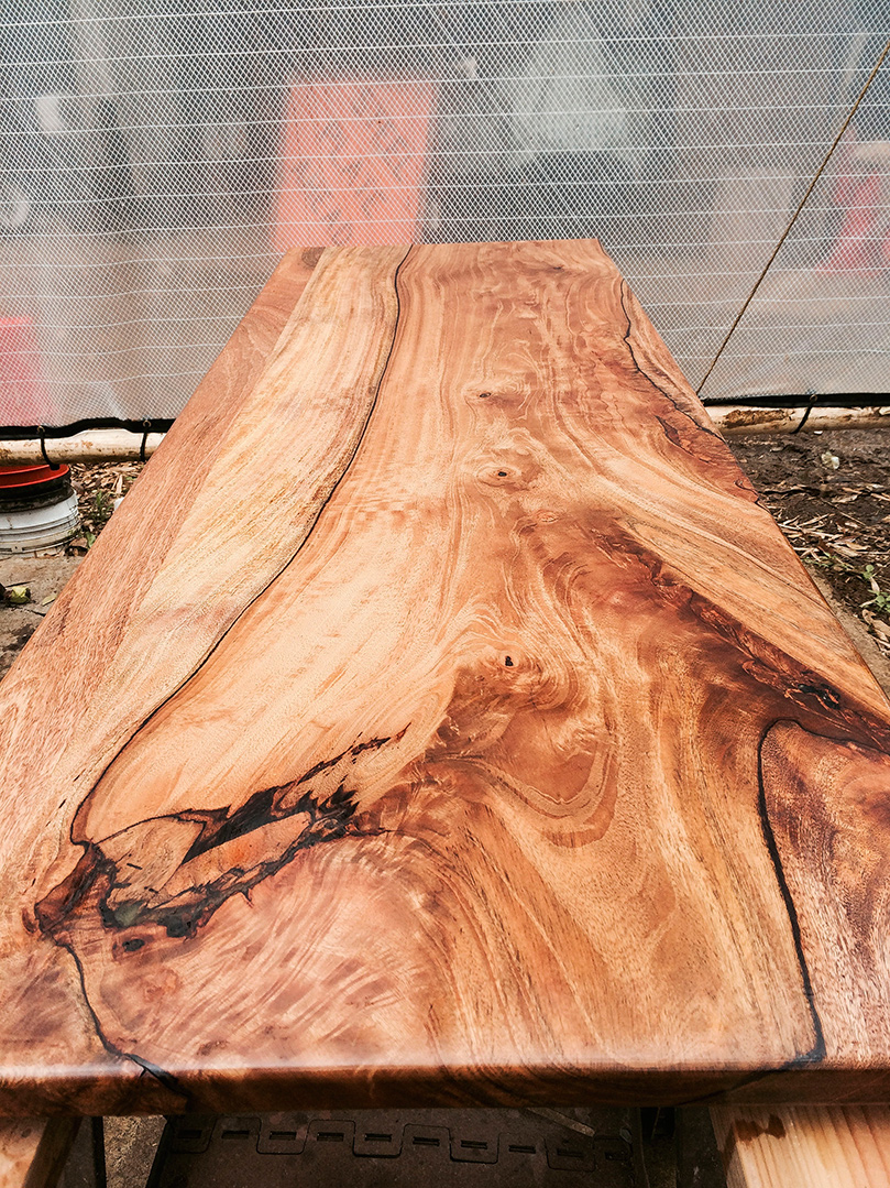 Mango Desk Tops Near Completion