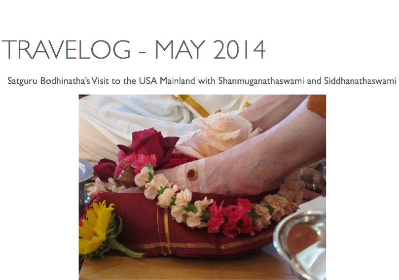 Satguru's May 2014 Travelog
