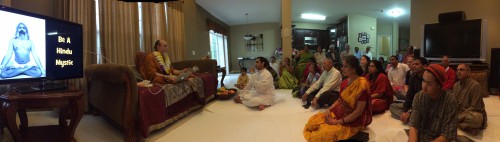 Satsang in Chicago at the home of Sharad and Namrata Haldwania