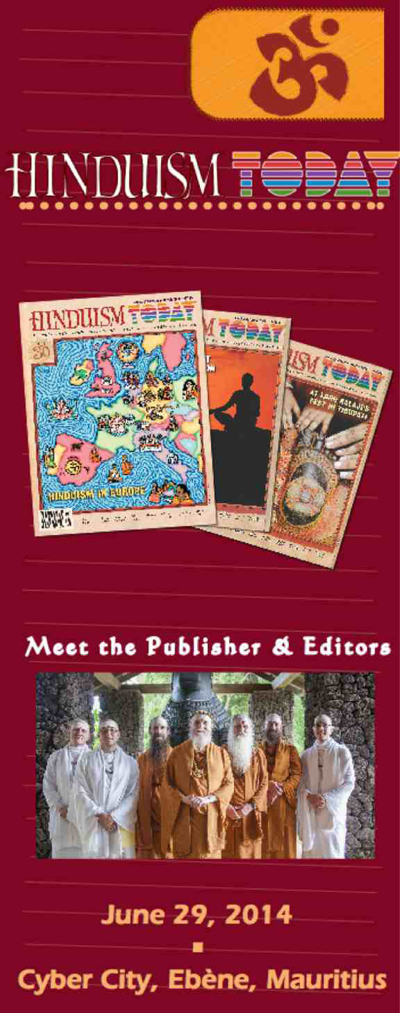 Hinduism Today Presentation in Mauritius