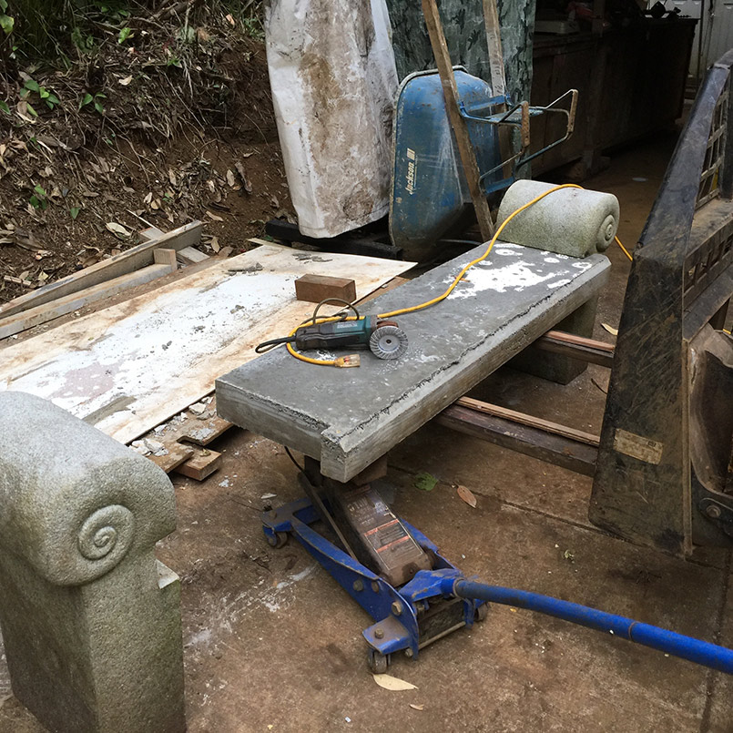 Restored Bench on Grounds