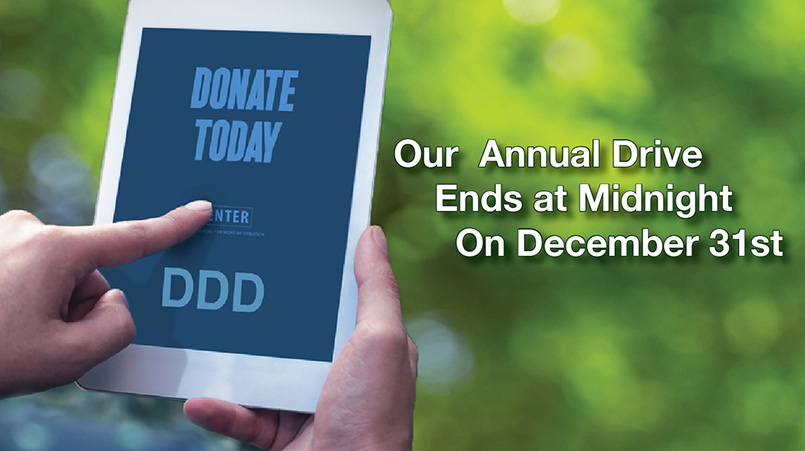 Our Annual Appeal Is Nearing the End