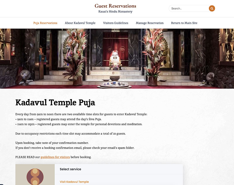 Our New Reservations Webpage