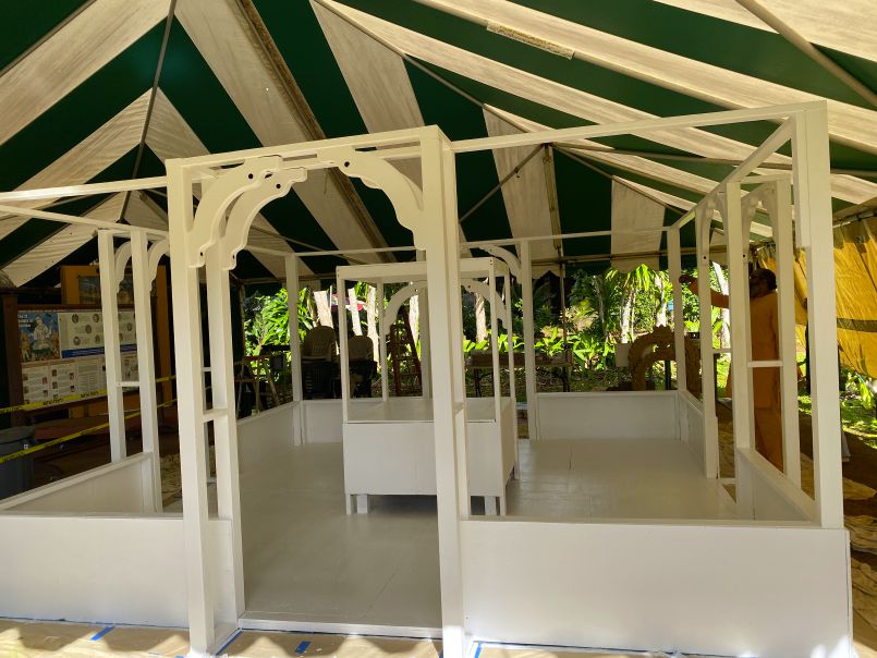 Yagasala Construction for Kadavul Nandi Mandapam Puja