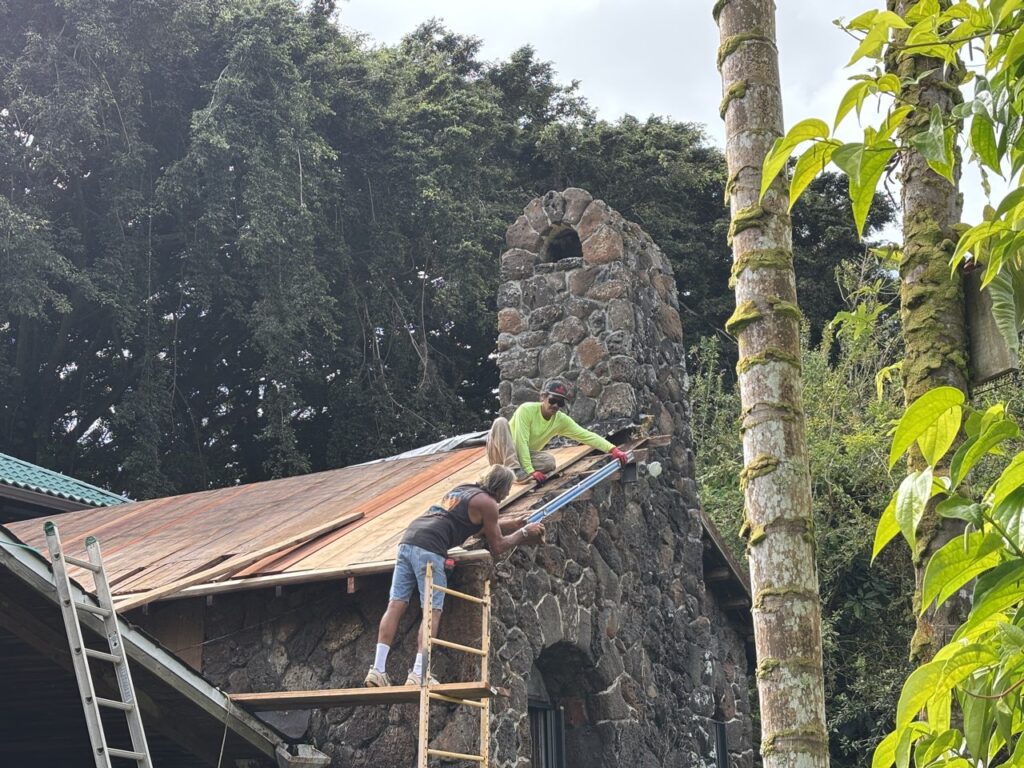 Some purlins replaced too