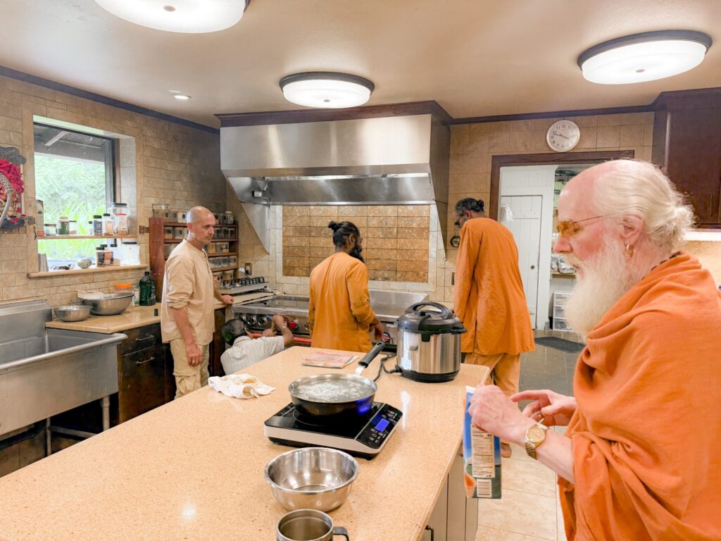 Inside the kitchen this afternoon we find some activity
