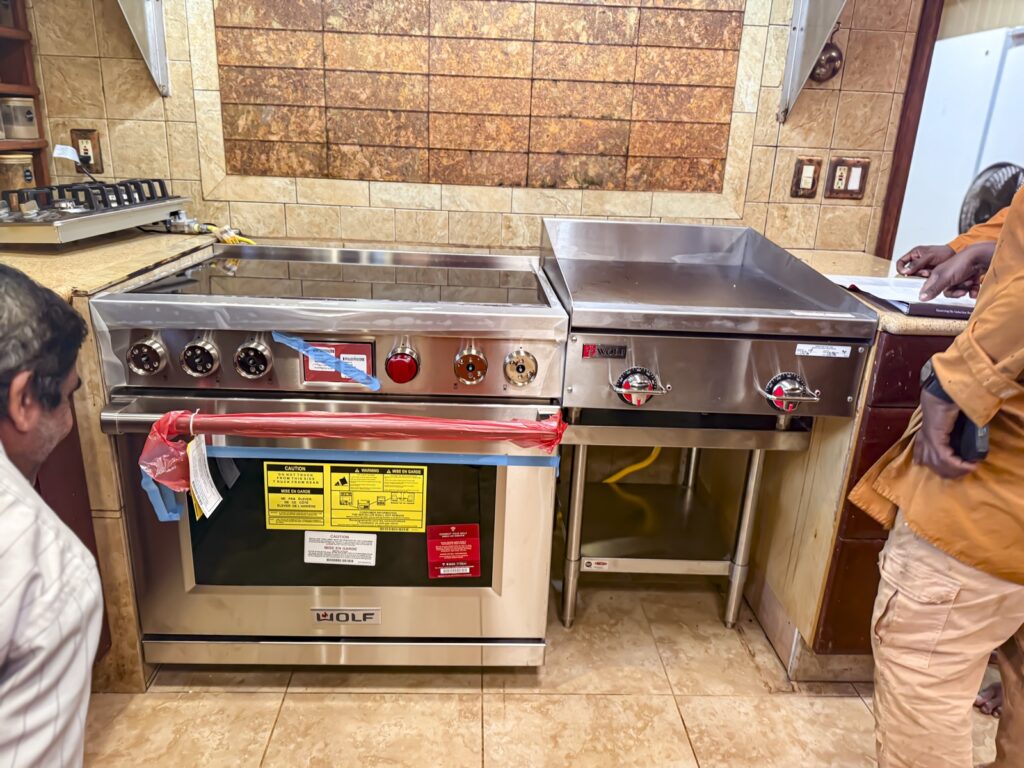 New induction oven and our new griddle.