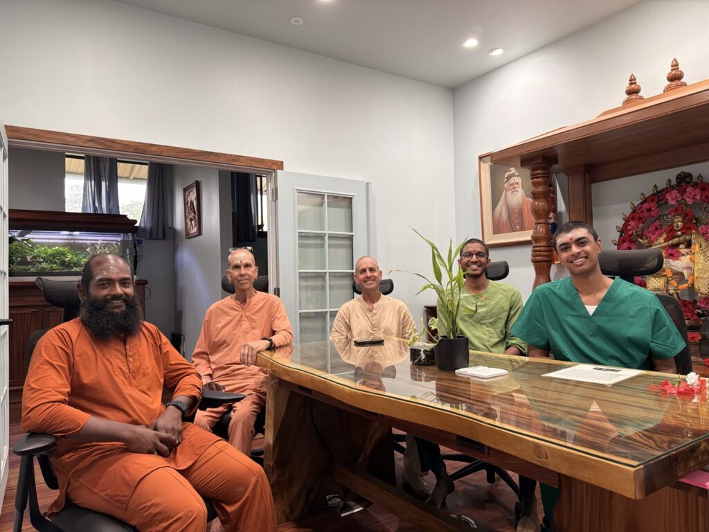 Shreyas attends the Siddidata Kulam morning meeting.